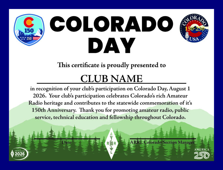 Announcing The Colorado Day Certificate!